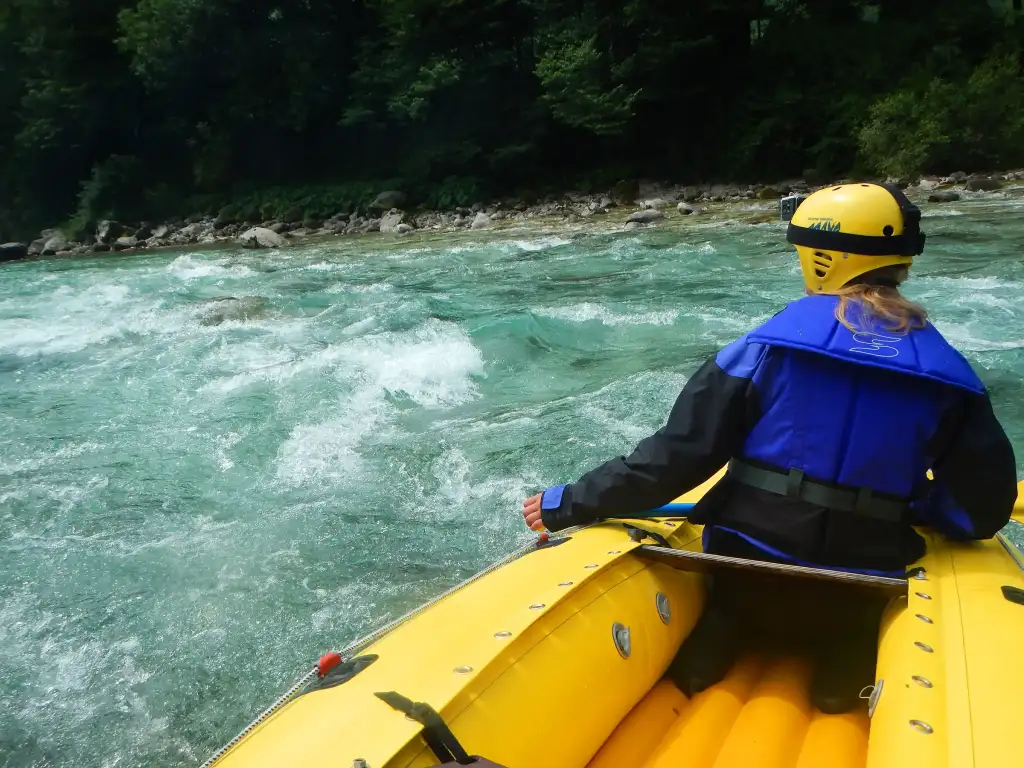 Raften in Slovenië op de Soča rivier 